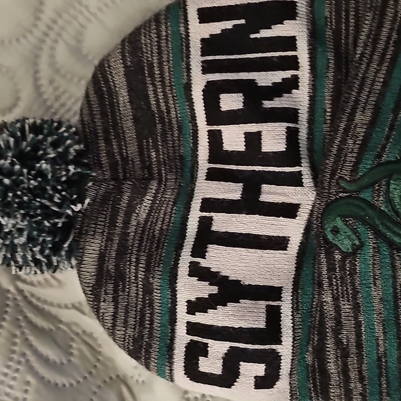 Slytherin Striped Beanie with Pom - Picture 3 of 5
